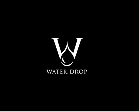 type and logo water drop